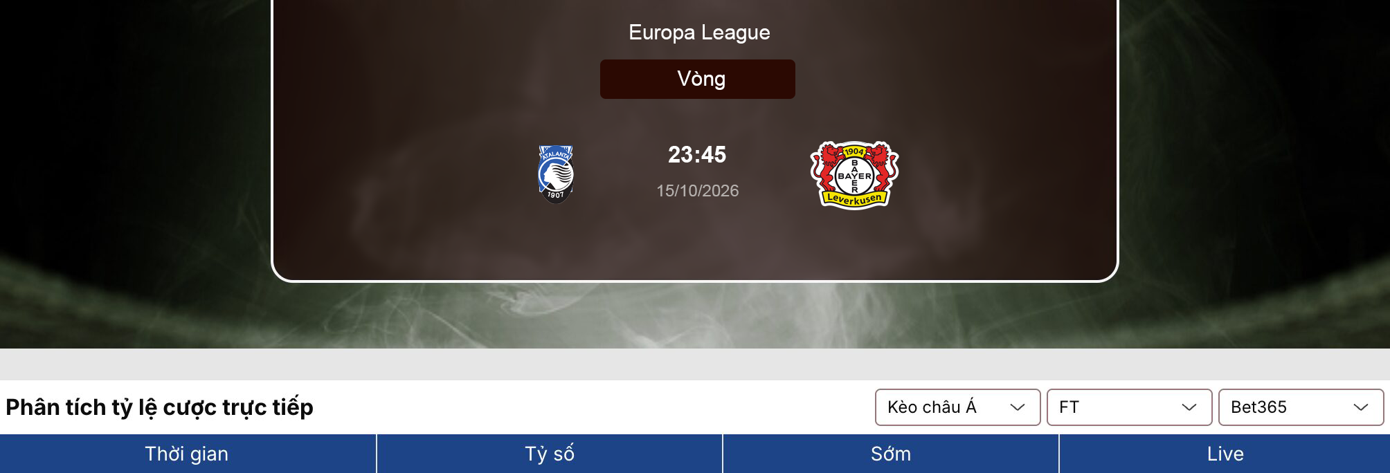 Soi tỷ lệ kèo: Lech Poznan vs Leverkusen 23h45 15/10/2026 1 Soi tỷ lệ kèo